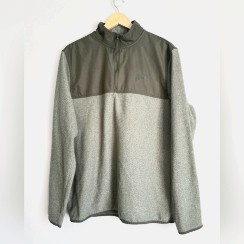 Under Armour Men's ColdGear 1/4 Pullover Sweatshirt Size XL Army Green